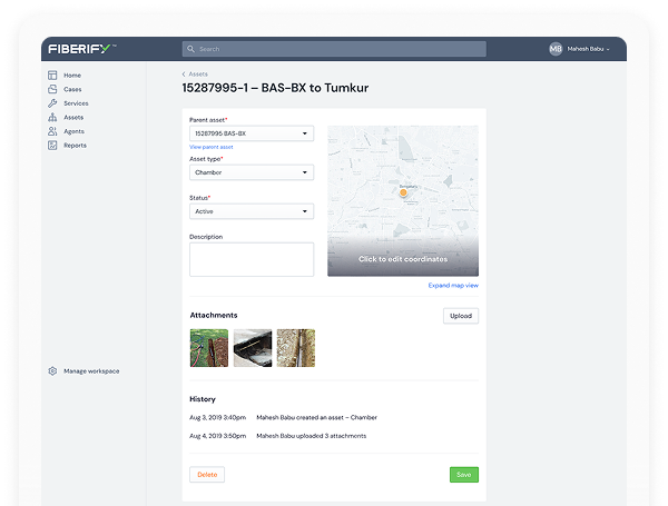 Field Agent Workforce Management screen