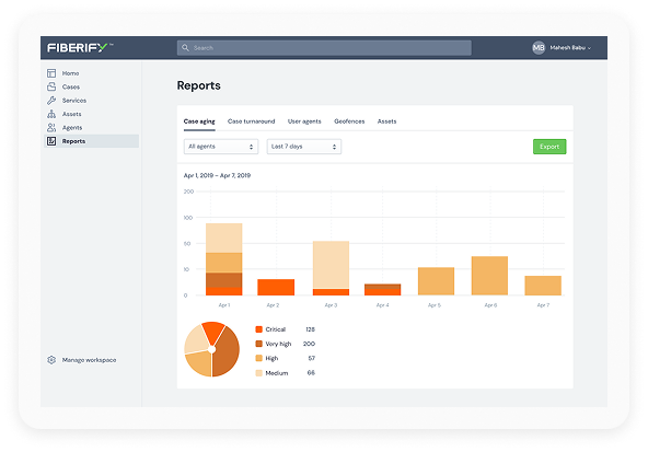 Intelligent Fiber Monitoring screen