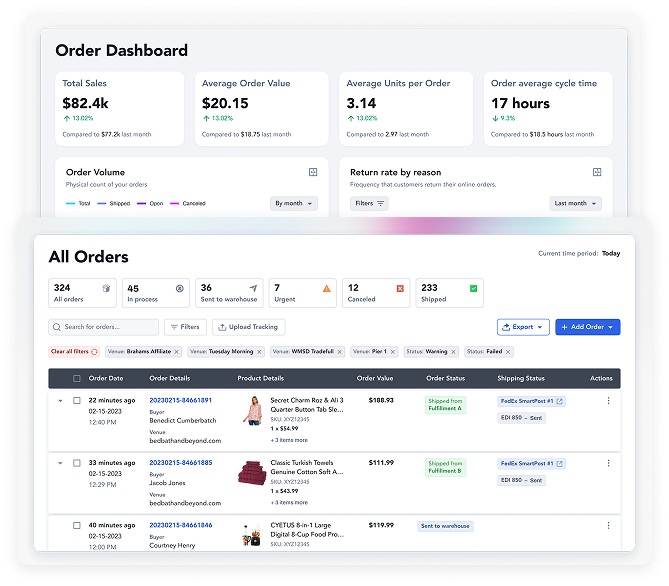 Order Management System screen