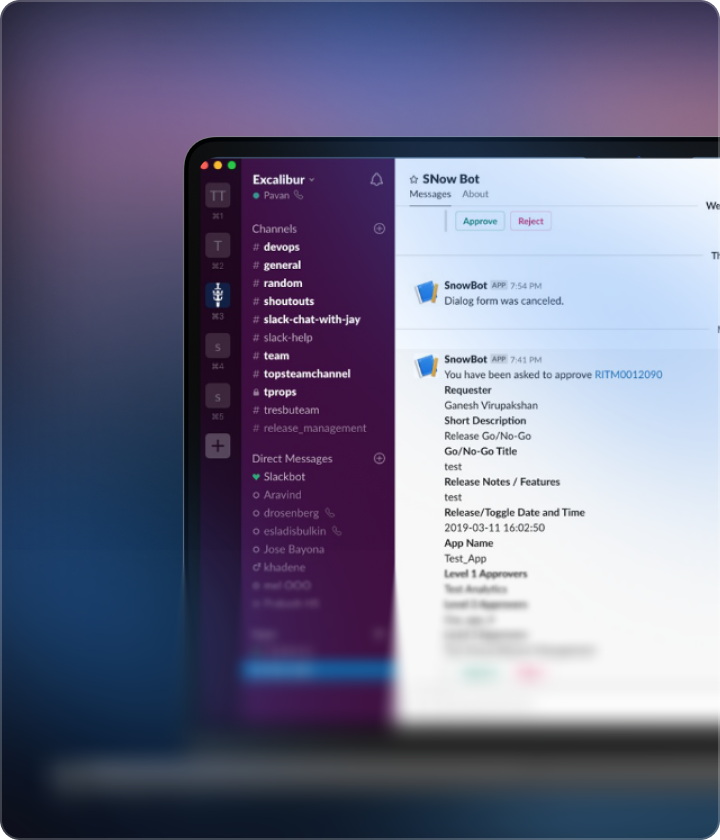 Royal Caribbean - ServiceNow DevOps Slackbot